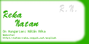 reka natan business card